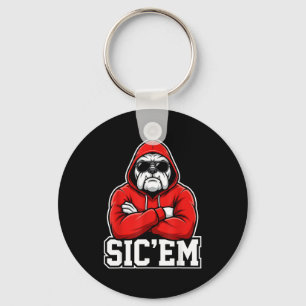 Sic'em Bulldogs Graphic Men Women Kid Boy Girl Key Ring