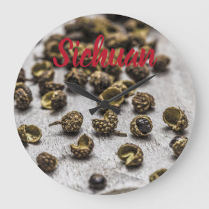 Sichuan Pepper Chinese Cuisine Large Clock