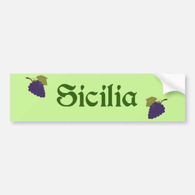 Sicilia Bumper Sticker - Sicilian Heritage (Front)