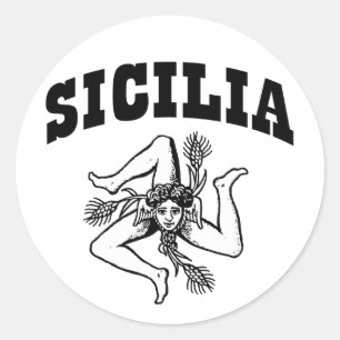 Sicilia Classic Round Sticker