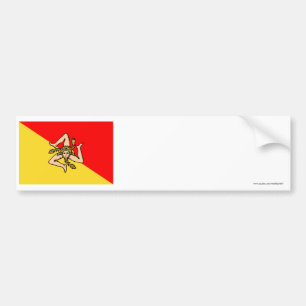 Sicilia flag bumper sticker