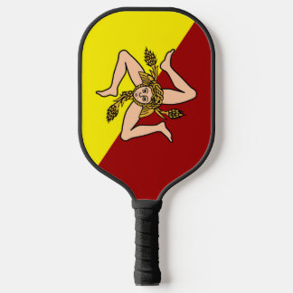 Sicilia flag (Italian region) Pickleball Paddle