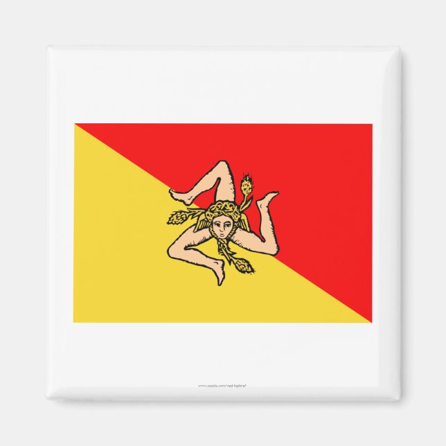 Sicilia flag magnet (Front)