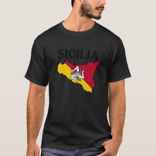 Sicilia Flag Sicily Palermo Italy  10 T-Shirt
