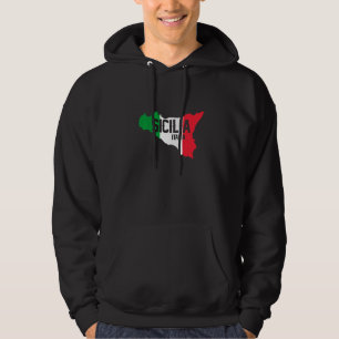 Sicilia Flag Sicily Palermo Italy 29 Hoodie