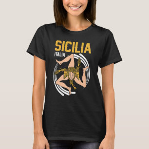 Sicilia Flag Sicily Palermo Italy 30 T-Shirt