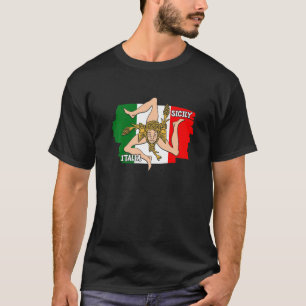 Sicilia Flag Sicily Palermo Italy 41 T-Shirt