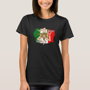 Sicilia Flag Sicily Palermo Italy 41 T-Shirt