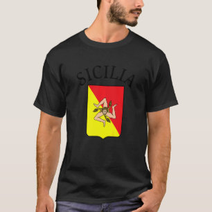 Sicilia Flag Sicily Palermo Italy 4 T-Shirt