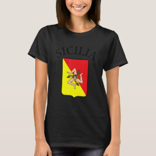 Sicilia Flag Sicily Palermo Italy 5 T-Shirt