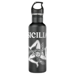 Sicilia Flag Sicily Palermo Italy 710 Ml Water Bottle