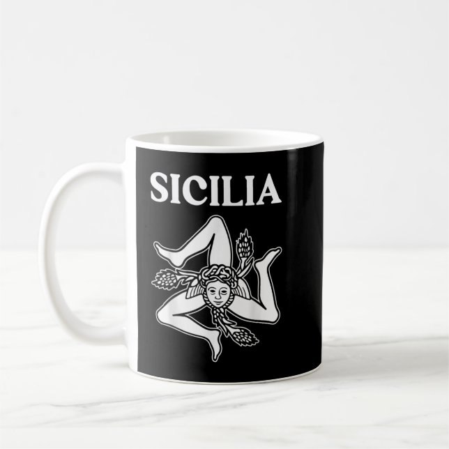 Sicilia Flag Sicily Palermo Italy Coffee Mug (Left)