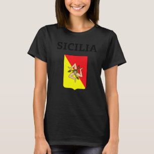 Sicilia Flag Sicily Palermo Italy Premium T-Shirt