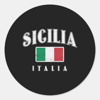 Sicilia Italy Italian Italia Sicily Classic Round Sticker