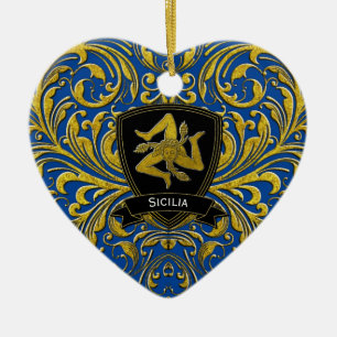 Sicilia Keepsake Heirloom Heart Ceramic Tree Decoration