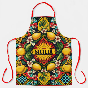 Sicilia lemons kitchen  apron