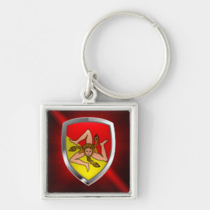 Sicilia Mettalic Emblem Key Ring