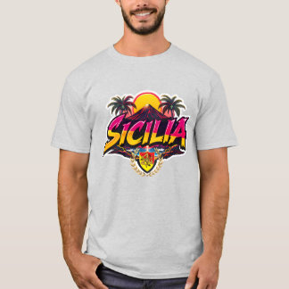 Sicilia Mt.Etna Design  T-Shirt