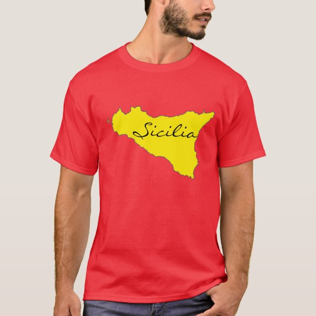 Sicilia Outline T-shirt (Front)