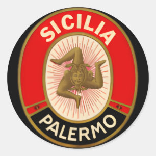 Sicilia Palermo Style Sicily Classic Round Sticker