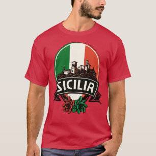 Sicilia Retro Italian Region Design T-Shirt