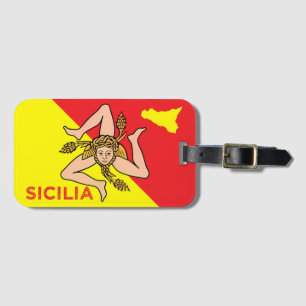 Sicilia Sicilian flag of Sicily Trinacria Luggage Tag