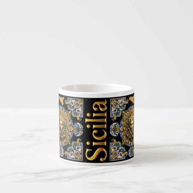 Sicilia Sicilian Pattern Espresso Cup (Front)
