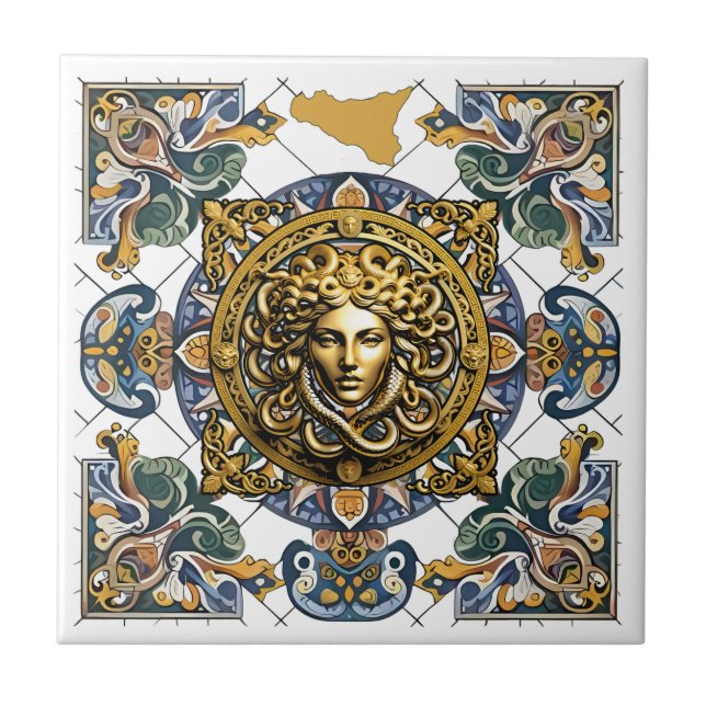 Sicilia Sicilian Pattern  Tile (Front)