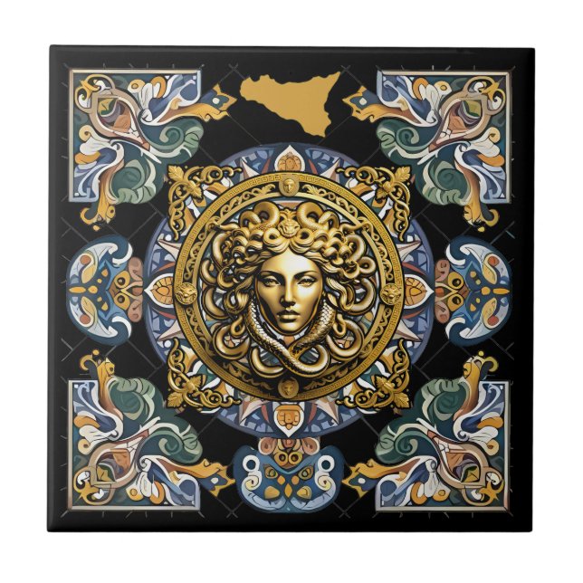Sicilia Sicilian Pattern  Tile (Front)
