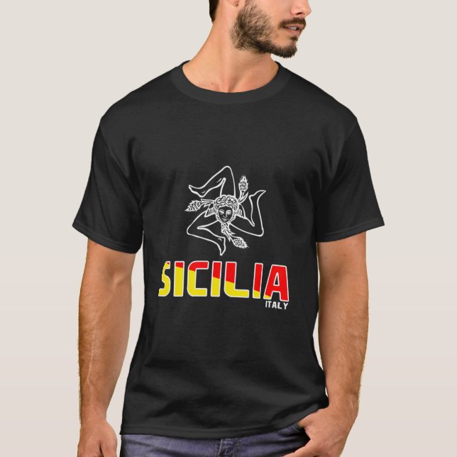 Sicilia Sicilian Sicily Italy Italian T-Shirt (Front)