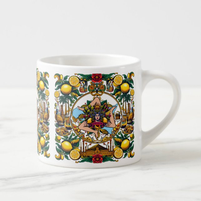 Sicilia Sicilian Trinacria Espresso Cup (Creator Uploaded)