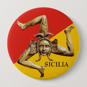 Sicilia (Sicily)  10 Cm Round Badge