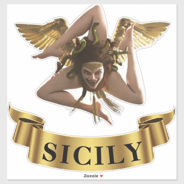 Sicilia Sicily Trinacria Symbol  Sticker (Sheet)