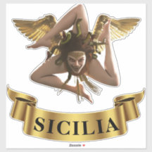 Sicilia Sicily Trinacria Symbol  Sticker