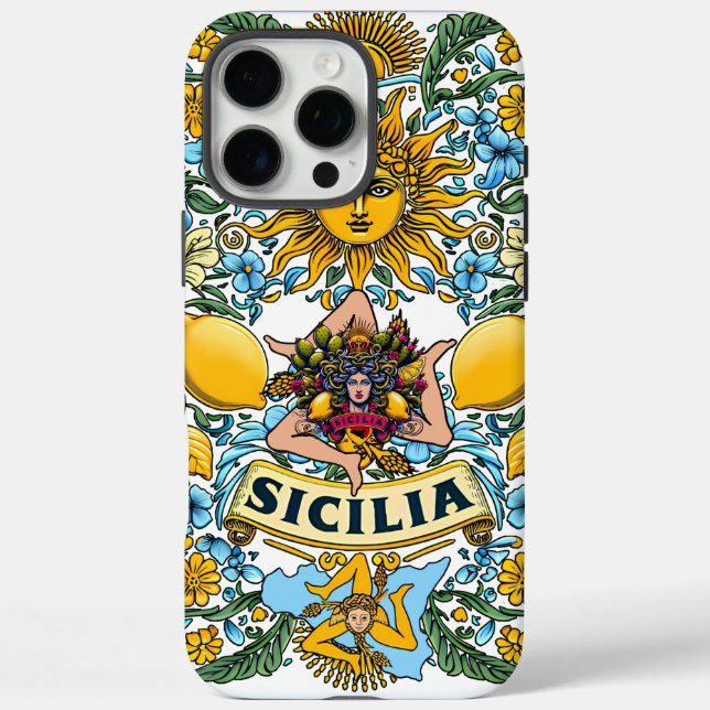 Sicilia Trinacria iPhone 16 Pro Max case  (Back)