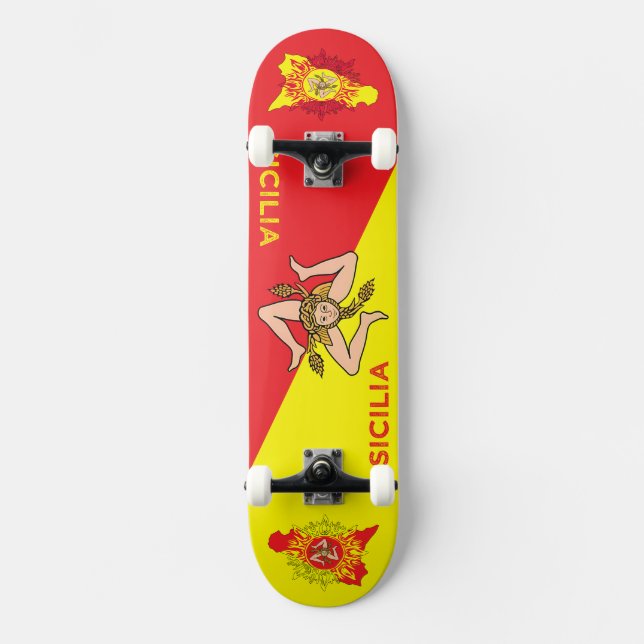 Sicilia Trinacria  Skateboard (Front)