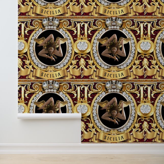 Sicilia (Trinacria) the Italian Medusa Designer Wallpaper (Application)