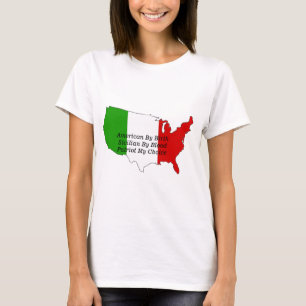 Sicilian American Italian USA Map T-Shirt 