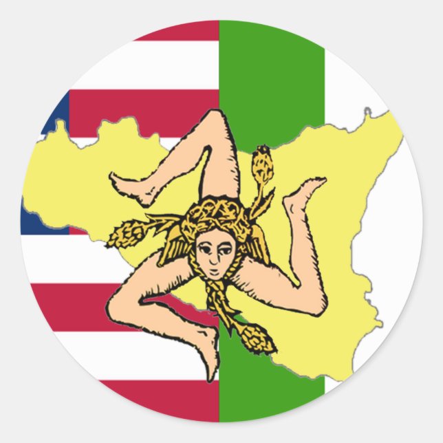 Sicilian American Sticker (Front)