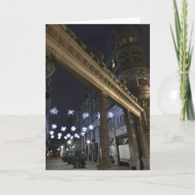 Sicilian Avenue Holborn London UK Christmas Photo Card (Front)