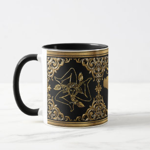 Sicilian Baroque Trinacria Design Mug