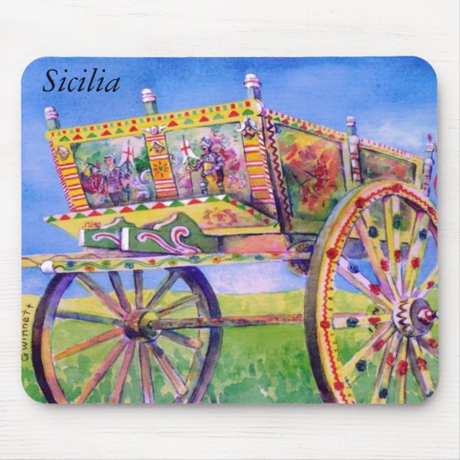 Sicilian Carretto Mouse Mat (Front)