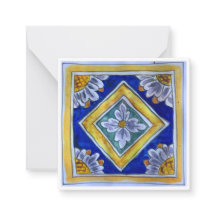 Sicilian Ceramic Tile - P2 - Flat note card