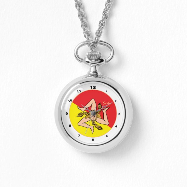 Sicilian Flag, Sicily trendy fashion /design watch (Front)