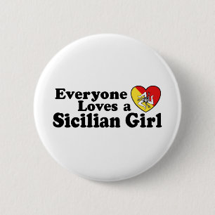 Sicilian Girl 6 Cm Round Badge