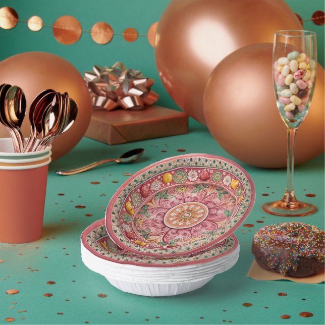 Sicilian Green Melamine Paper Plate (Multi)