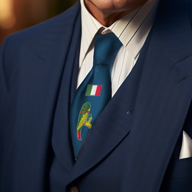 Sicilian Italian Card Ace of Clubs Nostalgia Blue Tie (Ace of Clubs Italian 
Blue Tie)
