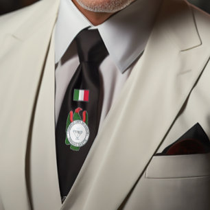 Sicilian Italian Card Ace of Gold Nostalgia Black Tie