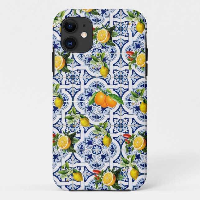 Sicilian lemon pattern  Case-Mate iPhone case (Back)