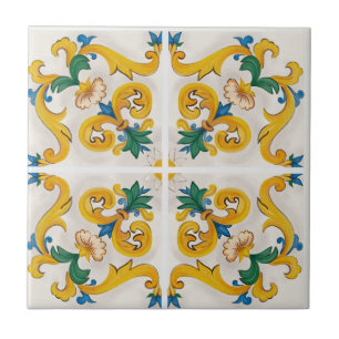 Sicilian Majolica Colorful Tile Pattern